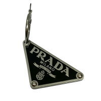 Prada Triangle Earrings Black Prada